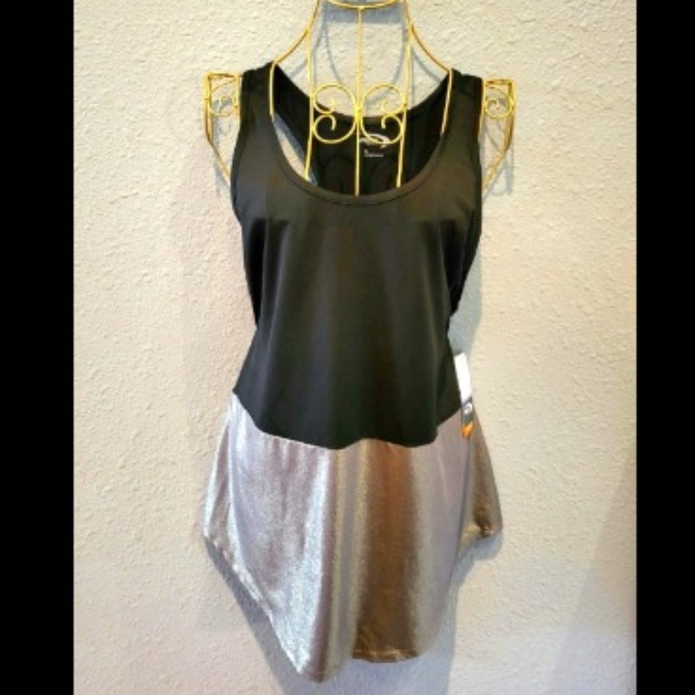 MTA Sport Women's Active Tank - Size XL Gold Shimmer